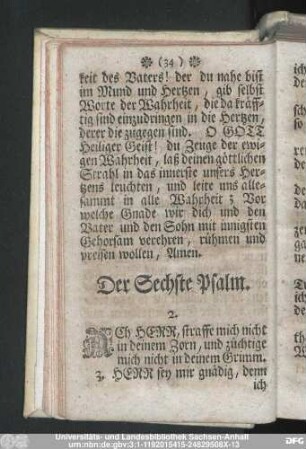 Der Sechste Psalm.