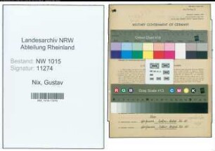 Entnazifizierung Gustav Nix , geb. 13.01.1901 (Ofenbauer)