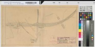 Sicherung des Bahnübergangs in km 1,238 der Bundesbahnstrecke Erndtebrück-Berleburg durch Einbau einer Blinklichtanlage: Lageplan, M. 1:1.000 Stnr.: 93, Iwü, Bunr.: 1, Blnr.: 1