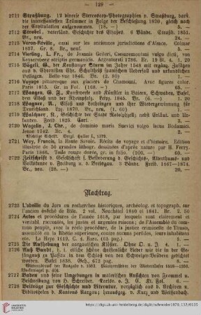 Nachtrag (Nr. 2723 - 2744)