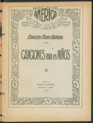 1919000600: Canciones para los niños