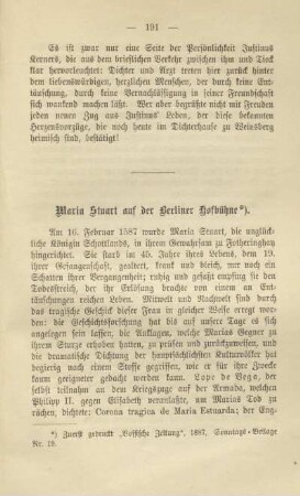 Maria Stuart auf der Berliner Hofbühne