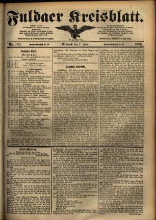 Ausgabe vom Mittwoch, den 07. Juni 1905.