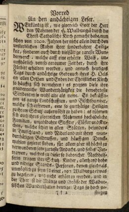 Vorred An den andächtigen Leser.