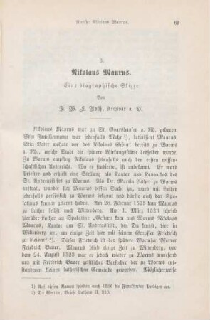 69-74 Nikolaus Maurus : eine biographische Skizze