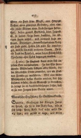Moralische Erzählung für Geschmackvolle.