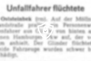 Unfallfahrer flüchtete