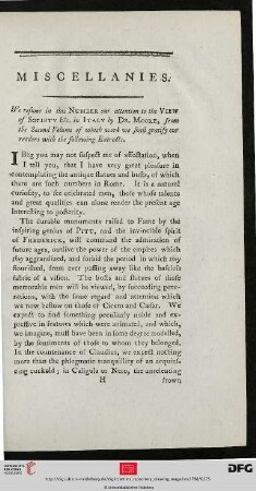 Miscellanies