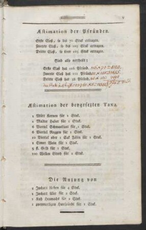 Aestimation der Pfründen