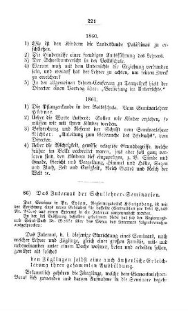 Das Internat der Schullehrer-Seminarien : [IV. Seminarien, Bildung der Lehrer und deren persönliche Verhältnisse]