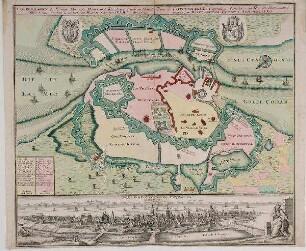 Prospect der Königl. Dænischen Haupt u. Residentz Statt Coppenhagen. inclyti Slesvicensium Emporii