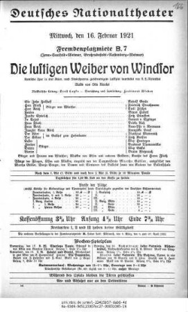 Die lustigen Weiber von Windsor