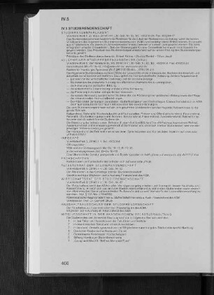 IV.5 Studierendenschaft