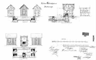 Ellrichshausen: Nebengebäude Bodenwaage Grundriss,Schnitte,Ansichten