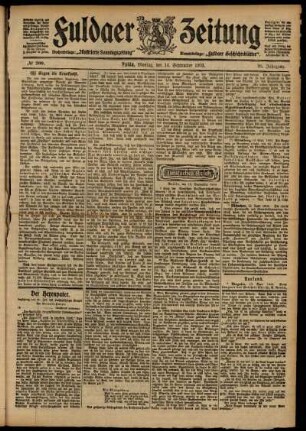 Ausgabe vom Montag, den 14. September 1903.