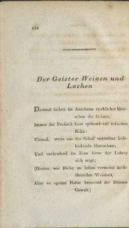 Der Geister Weinen und Lachen