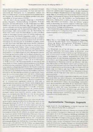 914-916 [Rezension] Smith, Francis R., The God question