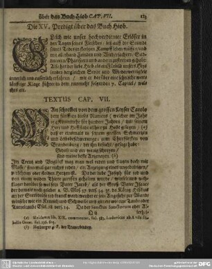 Die XV. Predigt über das Buch Hiob