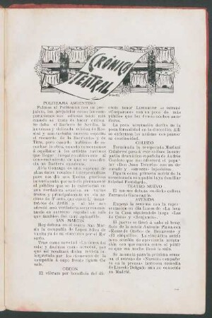 Crónica teatral