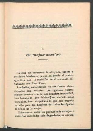 I. El mejor castigo