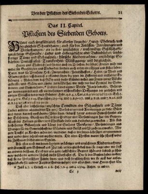 Das II. Capitel. Pflichten des Siebenden Gebotts