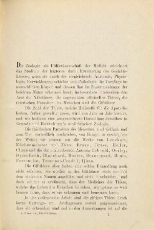 Die Giftthiere und ihre Wirkung auf den Menschen : ein Handbuch für Mediciner