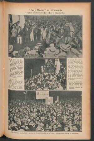 "Fray Mocho" en el Rosario : La gran manifestación juvenil de la Liga del Sur