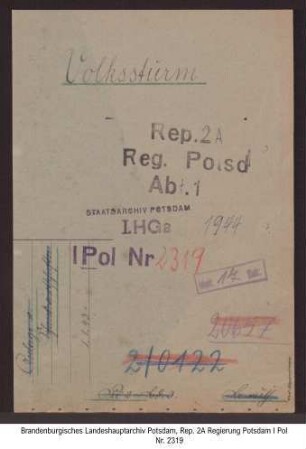 Bestimmungen über die Aufstellung des Volkssturms