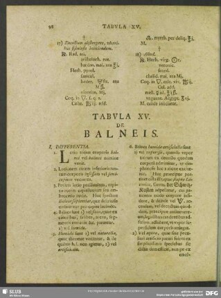 Tabula XV. De Balneis
