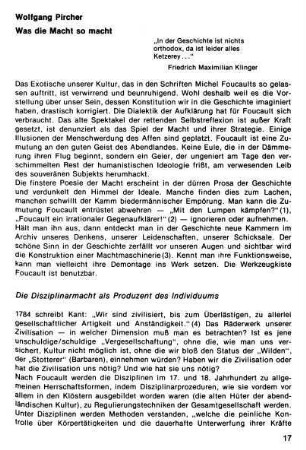 17-29, Was die Macht so macht