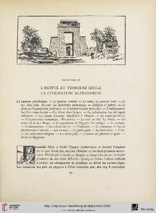 Chapitre IV: L'Égypte au troisième siècle la civilisation Alexandrine