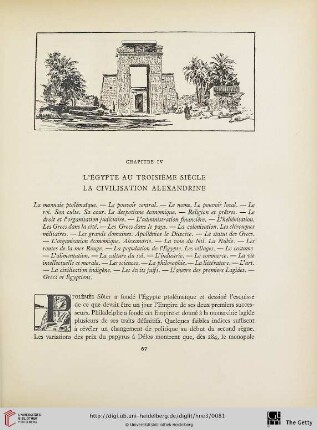 Chapitre IV: L'Égypte au troisième siècle la civilisation Alexandrine