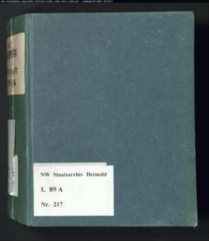 Gogerichtsregister Vogtei Oerlinghausen