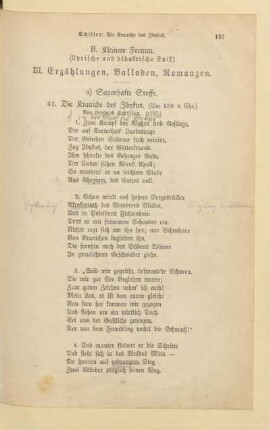 B. Kleinere Formen. (Lyrische und didaktische Epik.)