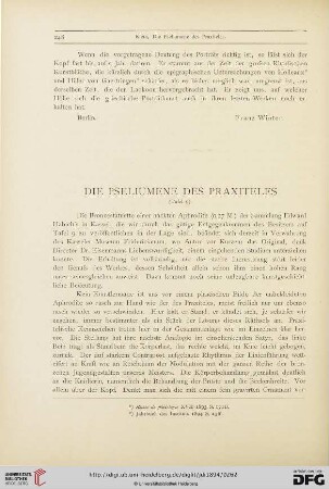 9: Die Pseliumene des Praxiteles