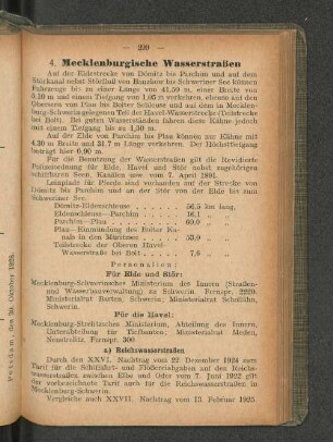 a) Reichswasserstraßen