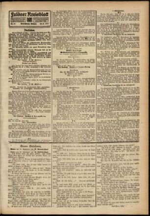 Zweite Ausgabe vom Dienstag, den 24. April 1917.