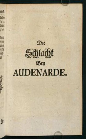 255-300, Die Schlacht Bey AUDENARDE.