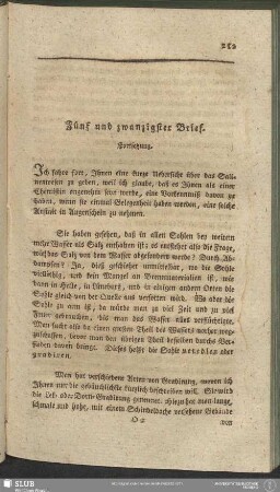 Fünf und zwanzigster Brief. Fortsetzung