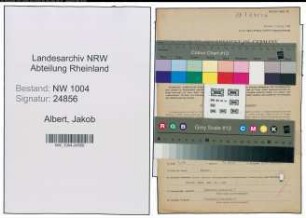 Entnazifizierung Jakob Albert , geb. 26.10.1899 (Fahrer)