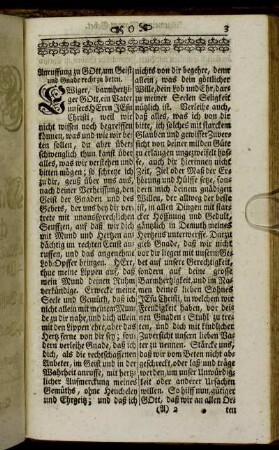 Anruffung zu Gott, um Geist und Gnade recht zu beten.