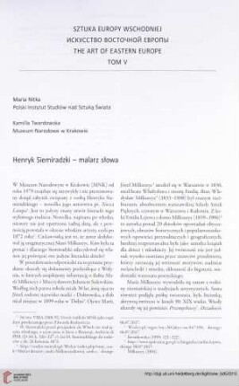 Henryk Siemiradzki-malarz słowa
