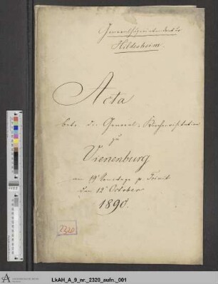 Vienenburg: Visitationsakten
