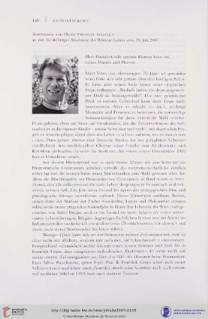 Antrittsrede vom 21. Juli 2007