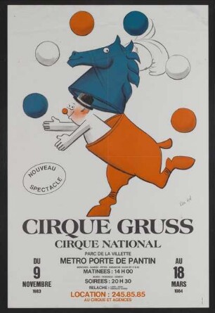 Cirque Gruss, Paris, 1983