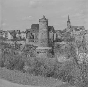 Bautzen : Stadtansicht auf Alte Wasserkunst, Michaeliskirche, Mühltor und Dom St. Petri