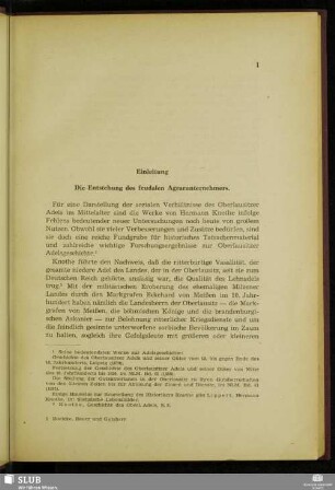 Einleitung Die Entstehung des feudalen Agrarunternehmers