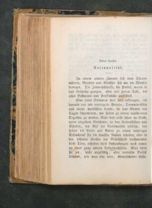 Achtes Kapitel. Nationalität.