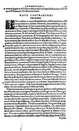 Ratio contrahendi matrimonium