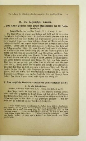 B. Die böhmischen Länder